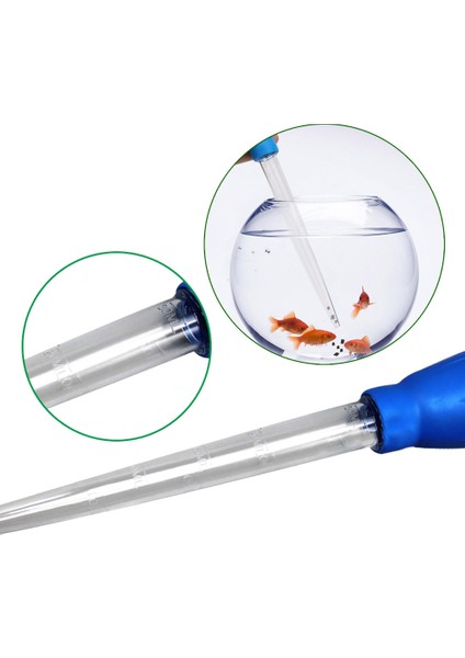 Mavi Stil 30ML El Ile Küçük Emme Borusu Balık Tankı Sifon Akvaryum Temizleme Aracı Tortu ve Kir Temizleme Makinesi Filtre Pompası (Yurt Dışından) indirimleri
