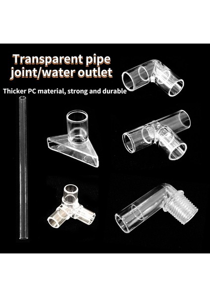Düz Kısa Tube5 Stili Akrilik Akvaryum Aksesuarları Balık Tankı Su Borusu Adaptör Dirseği Üç Yollu Giriş ve Çıkış Yağmur Duşu Boru Bağlantı Parçaları (Yurt Dışından)