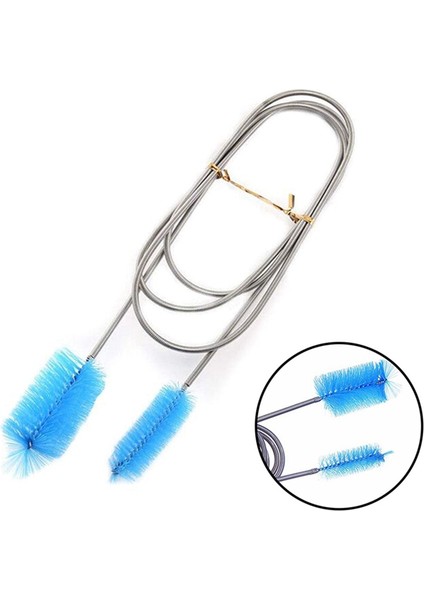 Mavi 90CM Tarzı Esnek Temizlik Hortumu Uçlu Çift Fırçalı Akvaryum Filtre Pompa Boru Hortum (Yurt Dışından) modelleri