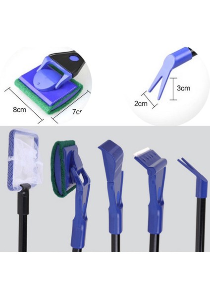 Mavi Stil 5'li Akvaryum Temizlik Seti Balık Tankı Temizleyici Araçlar Kiti Kum Tarama Yumuşak Yosun Fırçası Cam Temizleme Aracı 3 (Yurt Dışından) fırsatları