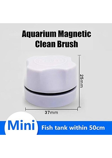 Beyaz Stil Tank Manyetik Akvaryum Balığı Temiz Fırça Cam Yüzer Yosun Kazıyıcı Eğri Cam Temizleyici Yıkayıcı Aracı Pencere Temizleme Mıknatısı (Yurt Dışından)