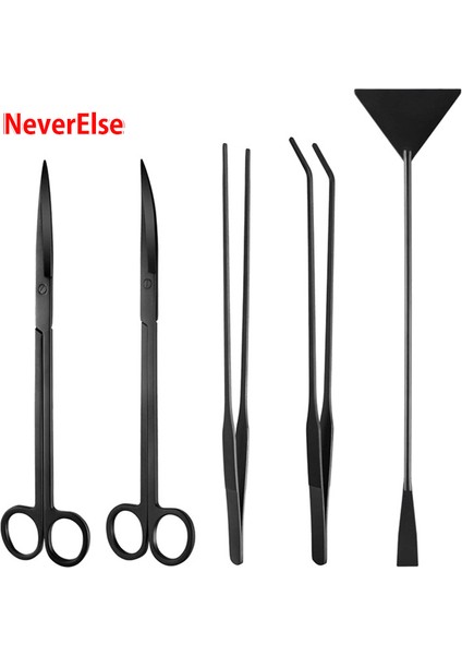B Kavisli Makas Stili 27CM Uzunluğunda Akvaryum Bitki Alet Takımı Çok Boyutlu Cımbız Çakıl Leveler Paslanmaz Çelik Temizleme Araçları Bitkiler Balık Tankı Aksesuarları (Yurt Dışından)