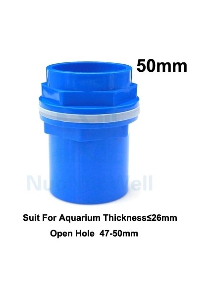 50 mm Mavi Stil Nuonuowell Akvaryum Göleti Bölme Konnektörü Balık Tankı Deniz Borusu Drenaj Bağlantısı Konnektörü mm Çözücü Kaynak (Yurt Dışından)