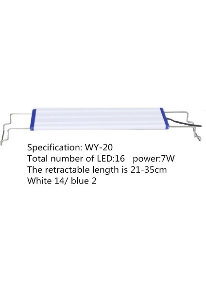 Wy-20 Stili cm LED Balık Tankı Geri Çekilebilir Lamba Akvaryum Klipsi Lambası Su Çimi Silindir Lamba Işığı Kaplumbağa Yosun Silindiri Lambası (Yurt Dışından)