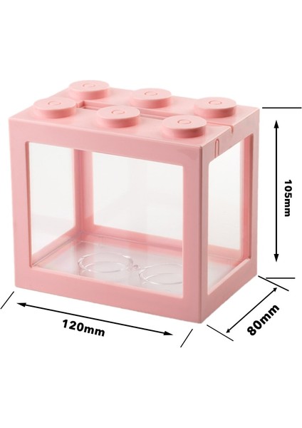 No.4 Tarzı Mini Balık Tankı Akvaryum Yaratıcı Yapı Taşı Balık Silindir Peyzaj Ofis Dekorasyonu Ekolojik Pet Kutusu (Yurt Dışından)