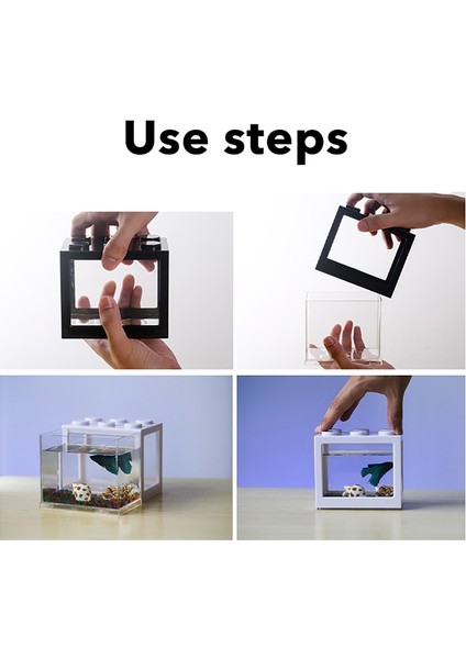 No.4 Tarzı Mini Balık Tankı Akvaryum Yaratıcı Yapı Taşı Balık Silindir Peyzaj Ofis Dekorasyonu Ekolojik Pet Kutusu (Yurt Dışından) indirimleri