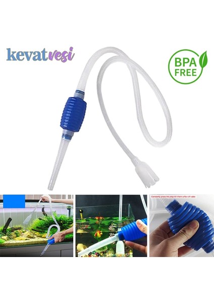 Beyazuzunluk 140CM Stili Taşınabilir Balık Tankı Pompası Vakum Su Değişimi Sifon Pompası Akvaryum Su Değişimi Aracı Balık Tankı Temizleme Borusu (Yurt Dışından) fiyatları