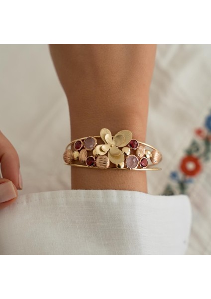 Pembe Çiçek Bahçesi Altın Kelepçe fiyatları