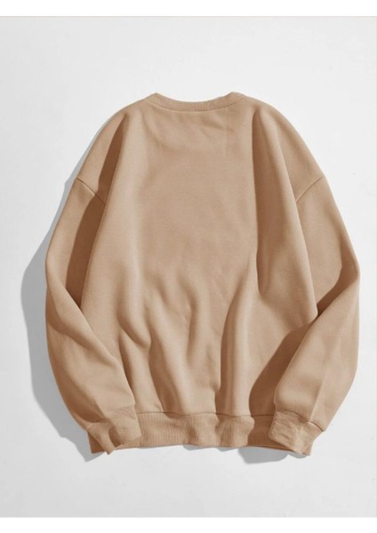 Kadın Paris Yazılı Bej Sweatshirt 3 Iplik fiyatları