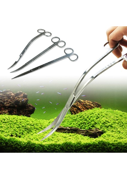 Düz Stil 25CM Paslanmaz Çelik 9.8' Akvaryum Düz Kavisli Dalga Veya Su Ürün Tankı Tuzlu Tatlısu Bitkili Temizlik Aracı (Yurt Dışından) indirimleri