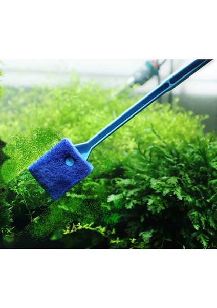 Mavi Stil 40 cm Plastik Akvaryum Balık Tankı Cam Çift Taraflı Sünger Temizleme Fırçası Temizleyici Süpürge Yeni Ev Aksesuarları Araçları (Yurt Dışından) indirimleri