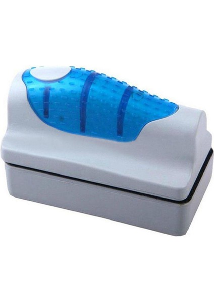 Mavi Stil Manyetik Cam Balık Akvaryumu Temizleyici Yüzen Eğri Temizleyici Temizlik Fırçası Yosun Silme Kazıyıcı - Turkish (Yurt Dışından)