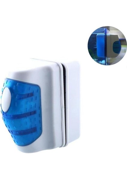 Mavi Stil Manyetik Cam Balık Akvaryumu Temizleyici Yüzen Eğri Temizleyici Temizlik Fırçası Yosun Silme Kazıyıcı - Turkish (Yurt Dışından) fırsatları