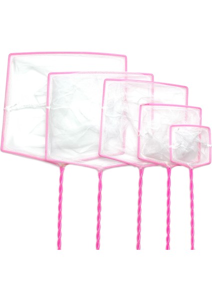 Pembe Tarzı No.6 Boyutu Yumuşak Akvaryum Ağı Taşınabilir Uzun Sap Kare Akvaryum Balık Ağı - Balık Tankı Aksesuarları Temizlik Araçları (Yurt Dışından)