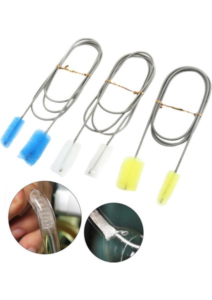 Beyaz Stil Küçük U Boru Fırçası Çift Başlı Temizlik Fırçası Su Boru Temizleyici Aracı Yumuşak Fırça Için Akvaryumlar Metal Halka Temizlik Malzemeleri (Yurt Dışından) fiyatları