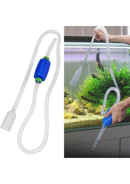 1 Adet Tarzı Gosterildigi Gibi Yeni Pratik Akvaryum Balık Tankı Vakum Çakıl Su Filtresi Temizleyici Sifon Pompası Manuel Temizleyici Çok Fonksiyonlu Pompalı Güvenli Vakum (Yurt Dışından)