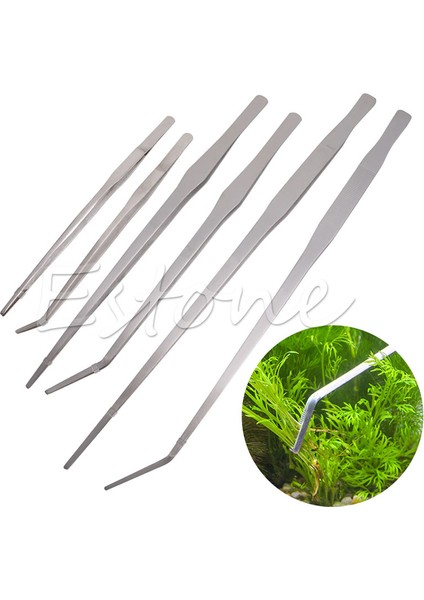 Düz Kafa Stili 27CM Yeni Akvaryum Balık Tankı Eğri Bitki Uzun Maşa Paslanmaz Çelik Pensler cm MAR28 (Yurt Dışından) fiyatları