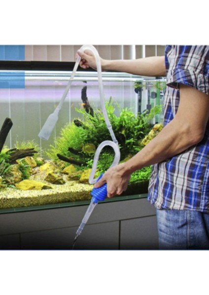1 Adet Tarzı 145CM Yarı Otomatik Akvaryum Sifon Hortum Balık Tankı Temizleyici Vakum Pompası Kum Tuzağı Filtre Su Takas Emme Borusu (Yurt Dışından) indirimleri
