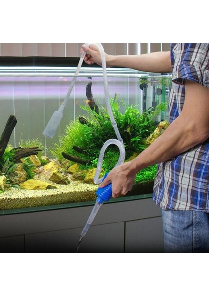 Mavi Stil Akvaryum Çakıl Temizleyici Vakum El Sifon Pompası Filtre Ağızlı Balık Tankı Su Değiştirici Hava Pompası Temizlik Aksesuarları (Yurt Dışından) modelleri