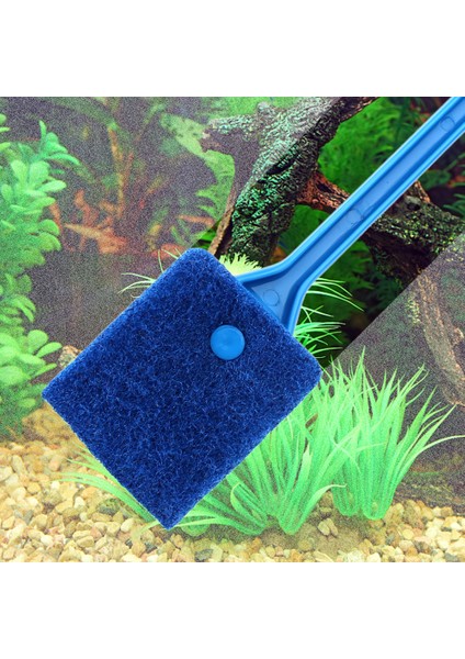 Mavi Stil Akvaryum Aksesuarları Uzun Sap Sünger Temizlik Araçları Çift Taraflı Fırça Pencere Yosun Kazıyıcı Balık Tankı Cam Fırçası (Yurt Dışından) fırsatları