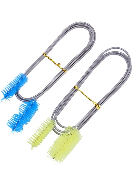 Siyah Stil Akvaryum Filtre Fırçası Su Borusu Hava Tüpü Hortum Temizleme Fırçaları Paslanmaz Çelik Esnek Iki Uçlu Temizleyici Bru (Yurt Dışından) fırsatları