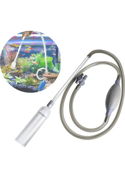 260CM Tarzı Yeni Akvaryum Sifon Balık Tankı Yarı Otomatik Su Değiştirici Vakum Süpürge Pompa Çakıl Su Filtresi Temizleyici Filtre Nozulu ile (Yurt Dışından)