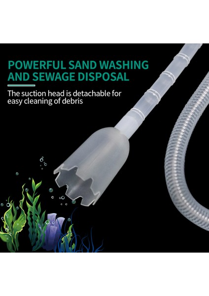 260CM Tarzı Yeni Akvaryum Sifon Balık Tankı Yarı Otomatik Su Değiştirici Vakum Süpürge Pompa Çakıl Su Filtresi Temizleyici Filtre Nozulu ile (Yurt Dışından) modelleri