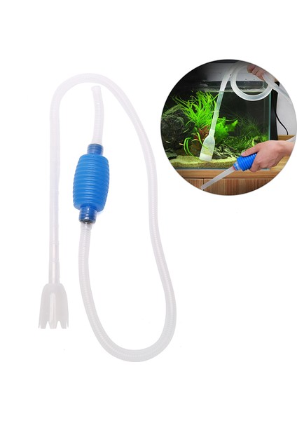 Akvaryum Çakıl Temizleyici Vakum El Pompası Filtre Nozulu Balık Tankı Su Değiştirici Hava Pompası Temizlik Aksesuarları (Yurt Dışından)