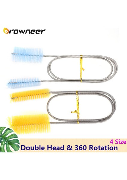 Sarı Stil 45CM 4 Boyut Yüksek Yoğunluklu Kıllarla Çift Başlı Temizlik Fırçası Hassas Spiral Paslanmaz Olmayan Akvaryum Balık Tankı Tüp Yıkama Aracı (Yurt Dışından) fiyatları