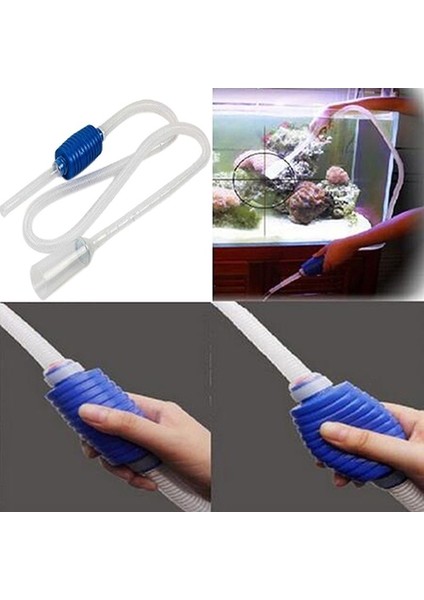 Beyaz Stil Balık Tankı Için Akvaryum Temizleyici Bakım Çakıl Emici Su Değişim Pompası Filtre (Yurt Dışından)