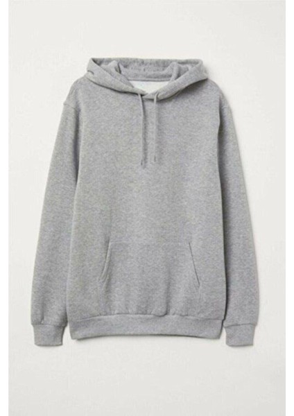 Gri Kapüşonlu Kangru Cep Oversize Sweatshirt fiyatları