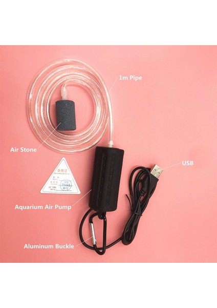 Siyah Stil Taşınabilir Mini USB Akvaryum Balık Tankı Oksijen Hava Pompası Sessiz Enerji Tasarrufu Malzemeleri Suda Yaşam Terraryum Balık Tankı Aksesuarları Ev (Yurt Dışından)