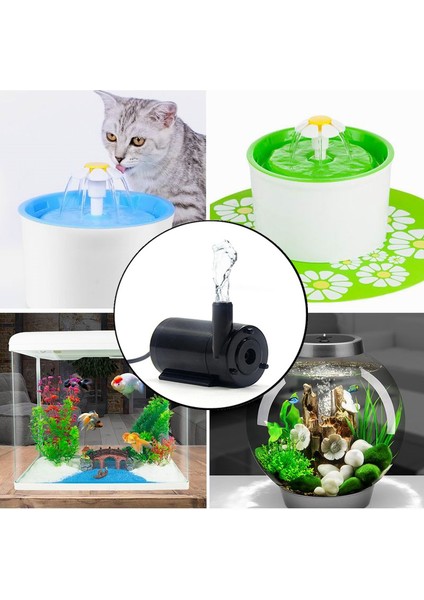 Siyah Stil 5V USB Dc Düşük Gürültülü Fırçasız Motorlu 120LH Akvaryum Balık Tankı Elektrikli Pompa Daldırma Pompası Sessiz Bir Metre Hat (Yurt Dışından) fiyatları