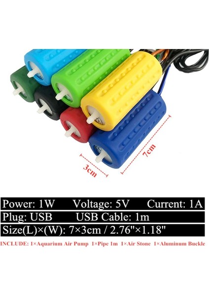 Siyah Stil Taşınabilir Mini USB Akvaryum Balık Tankı Oksijen Hava Pompası Sessiz Enerji Tasarrufu Malzemeleri Suda Yaşam Akvaryum Balık Tankı Aksesuarları (Yurt Dışından)