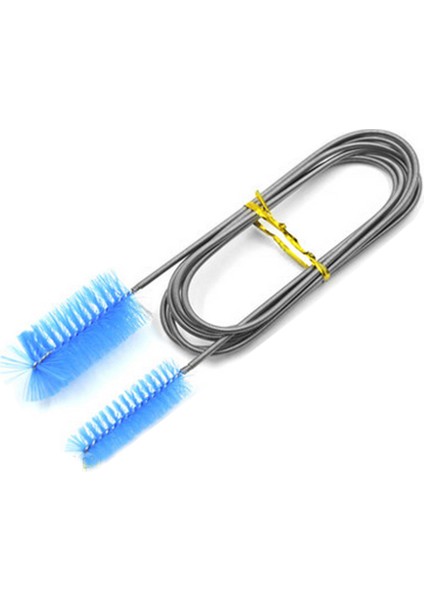 Mavi Stil 155X1X1CM 155CM Akvaryum Boru Temizleme Fırçası Hava Hortumu Esnek Çift Uçlu Hortum Temizleyici Aracı Balık Tankı Su Filtresi Naylon Yıkama Aracı (Yurt Dışından)