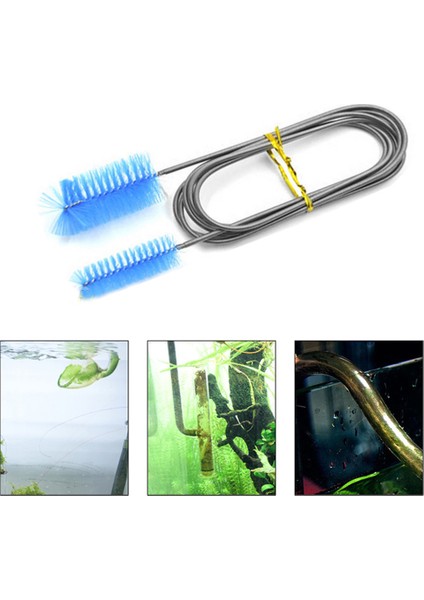 Mavi Stil 155X1X1CM 155CM Akvaryum Boru Temizleme Fırçası Hava Hortumu Esnek Çift Uçlu Hortum Temizleyici Aracı Balık Tankı Su Filtresi Naylon Yıkama Aracı (Yurt Dışından) fiyatları