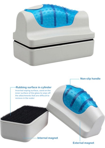 Beyaz Stil Xl Beden Manyetik Akvaryum Fırçası Balık Tankı Temizleyici Manyetik Fırça Akvaryum Tankı Balık Araçları Yüzen Fırça Cam Yosunu Temizleme Kazıyıcı (Yurt Dışından) indirimleri
