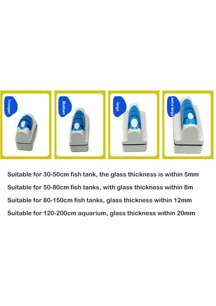 Beyaz Stil L Beden Manyetik Akvaryum Fırçası Balık Tankı Temizleyici Manyetik Fırça Akvaryum Tankı Balık Araçları Yüzen Fırça Cam Yosunu Temizleme Kazıyıcı (Yurt Dışından) fırsatları