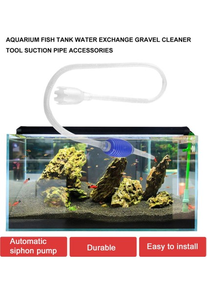 Mavi Stil Akvaryum Çakıl Temizleyici Vakum El Pompası Filtre Nozulu Balık Tankı Su Değiştirici Hava Pompası Temizlik Aksesuarları (Yurt Dışından) modelleri
