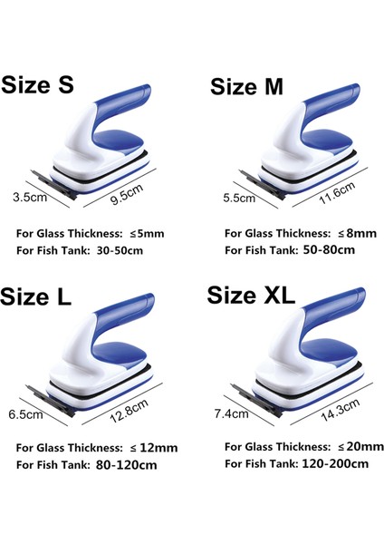 Model B Stili M Beden Pratik Yüzen Manyetik Fırça Akvaryum Balık Tankı Cam Yosun Temizleyici Aracı Akvaryum Manyetik Temizleyici Mıknatıslar Fırça (Yurt Dışından) indirimleri