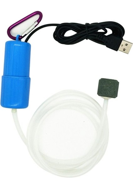 Açık Mavi Tarzı Taşınabilir Mini USB Akvaryum Balık Tankı Oksijen Hava Pompası Sessiz Enerji Tasarrufu Kompresör Suda Yaşam Aksesuarları (Yurt Dışından)