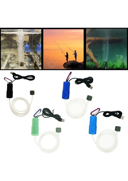Açık Mavi Tarzı Taşınabilir Mini USB Akvaryum Balık Tankı Oksijen Hava Pompası Sessiz Enerji Tasarrufu Kompresör Suda Yaşam Aksesuarları (Yurt Dışından)