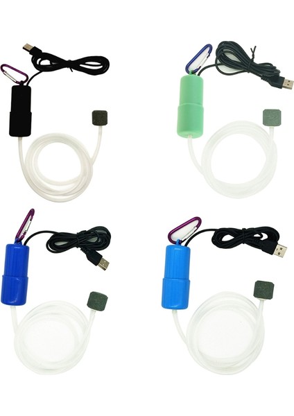 Açık Mavi Tarzı Taşınabilir Mini USB Akvaryum Balık Tankı Oksijen Hava Pompası Sessiz Enerji Tasarrufu Kompresör Suda Yaşam Aksesuarları (Yurt Dışından)