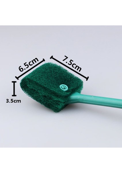 Mavi Stil 40CM Akvaryum Balık Tankı Cam Pencere Yosun Çift Taraflı Sünger Temizleme Fırçası Temizleyici Süpürge Uzun Sap Plastik Temizlik (Yurt Dışından) indirimleri