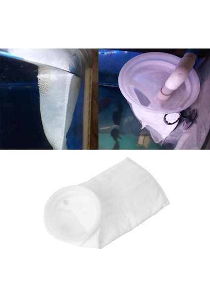 100UM Tarzı M Beden Micron Akvaryum Balık Tankı Filtre Sump Keçe Çorap File Süzme Perakende Satış (Yurt Dışından) fırsatları