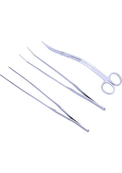 Set4 Stili Akvaryum Su Ürünleri Bakım Aracı Kiti Uzun Saplı Cımbız Kesme Aracı Seti Canlı Bitkiler Ot Seti Için (Yurt Dışından)