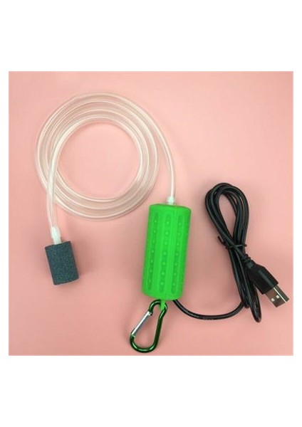 Meyve Yeşili Tarzı 7 Renkli Mini Taşınabilir Akvaryum Tankı Aksesuarları Ultra Sessiz USB Balık Tankı Filtresi Hava Kompresörü Oksijen Pompası Balıkçılık Ekipmanı (Yurt Dışından)
