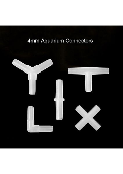 Düz Stil Çap 4mm 4mm Plastik Akvaryum Balık Tankı Hava Pompası Konnektörü T Şekilli Konnektör Kontrol Valfi Hava Boru Aksesuarları (Yurt Dışından) modelleri