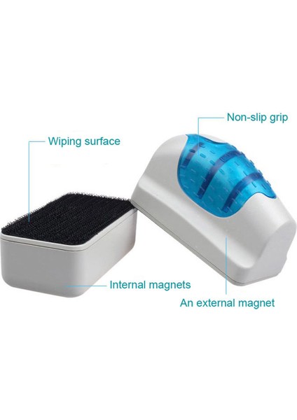 Mavi Stil 6.5x 3.5x6.5cm Manyetik Pratik Yüzen Manyetik Fırça Akvaryum Balık Tankı Cam Yosun Temizleyici Temizleyici Akvaryum Pencere Temizleme Mıknatıslar Fırça (Yurt Dışından) indirimleri