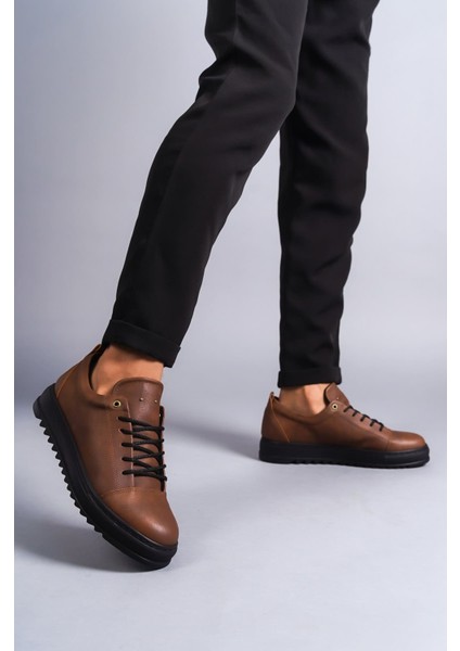 SLW152 Cool Bağcıklı Cilt Erkek Günlük Spor Klasik Ayakkabı St Taba modelleri